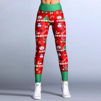Navidad Digital Impresión Deportes Yoga Pantalones Mujer Leggings Nhma151778 sku image 12