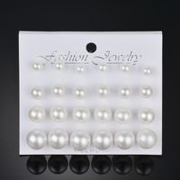 New Fashion Pearl Earrings 12 Pairs Of Earrings For Women Wholesale sku image 1