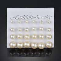 New Fashion Pearl Earrings 12 Pairs Of Earrings For Women Wholesale sku image 2