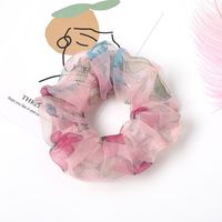 New Fashion Fabric Lace Yarn Small Fragrance Wind Flowers Cheap Scrunchies Wholesale sku image 3