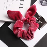 New Korean Retro Velvet Rabbit Ears Cheap Scrunchies Wholesale sku image 7
