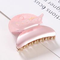 Korean New Fashion Butterfly Hair Clip Black Plastic Grab Clip Wholesale sku image 1