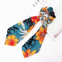 New Fashion Super Long Silk Scarf Streamer Printing Cheap Scrunchies Wholesale sku image 2