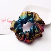 Grenz Überschreitende Versorgung Metall Helle Farbe Scrunchies Haarring Laser Heiß Prägung Zweifarbige Dickdarm Ring Blume 2021 sku image 19