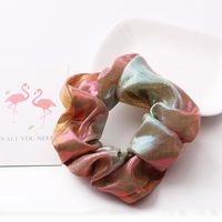 New Fashion Metal Bright Color Radium Bronzing Double Color Cheap Scrunchies Wholesale sku image 21