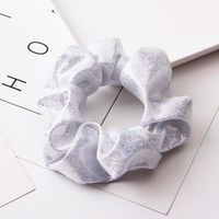 Grenz Überschreitende Versorgung Metall Helle Farbe Scrunchies Haarring Laser Heiß Prägung Zweifarbige Dickdarm Ring Blume 2021 sku image 7