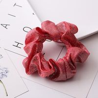 New Fashion Metal Bright Color Radium Bronzing Double Color Cheap Scrunchies Wholesale sku image 1