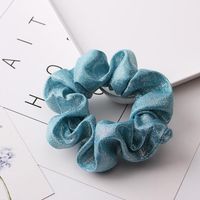 New Fashion Metal Bright Color Radium Bronzing Double Color Cheap Scrunchies Wholesale sku image 4