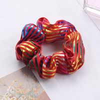 Grenz Überschreitende Versorgung Metall Helle Farbe Scrunchies Haarring Laser Heiß Prägung Zweifarbige Dickdarm Ring Blume 2021 sku image 33