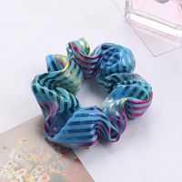 New Fashion Metal Bright Color Radium Bronzing Double Color Cheap Scrunchies Wholesale sku image 28