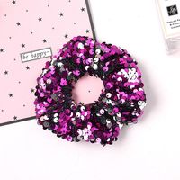 The New Fashion Two-color Flipped Fish Scale Large Sequins Cheap Scrunchies Wholesale sku image 5