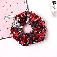The New Fashion Two-color Flipped Fish Scale Large Sequins Cheap Scrunchies Wholesale sku image 3