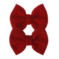 Children Hairpin Hairpin New Solid Color Bow Hair Accessories Wholesale Nihaojewelry sku image 1
