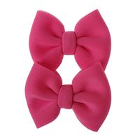 Children Hairpin Hairpin New Solid Color Bow Hair Accessories Wholesale Nihaojewelry sku image 3