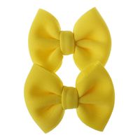 Children Hairpin Hairpin New Solid Color Bow Hair Accessories Wholesale Nihaojewelry sku image 10