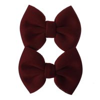 Children Hairpin Hairpin New Solid Color Bow Hair Accessories Wholesale Nihaojewelry sku image 16