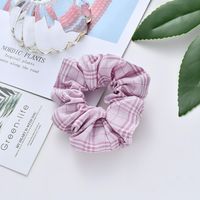 New Fashion Simple Tie Colorful Stripes Lattice Cheap Scrunchies Wholesale sku image 5