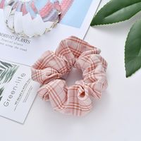 New Fashion Simple Tie Colorful Stripes Lattice Cheap Scrunchies Wholesale sku image 2