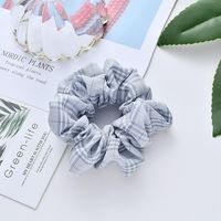 New Fashion Simple Tie Colorful Stripes Lattice Cheap Scrunchies Wholesale sku image 1