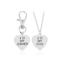 New Love Pendant Necklace I Love My Owneri Lovemydog Pet Dog Bone Necklace Wholesale sku image 2