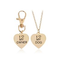 New Love Pendant Necklace I Love My Owneri Lovemydog Pet Dog Bone Necklace Wholesale sku image 1