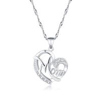 New Fashion Creative Mother&#39;s Day Gift Mom Diamond Necklace Wholesale sku image 1