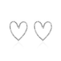 Simple Style Heart Plating Alloy Artificial Gemstones Earrings Ear Studs sku image 2