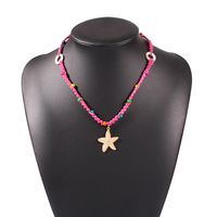 New Fashion Creative Hand-woven Bohemian Alloy Starfish Pendant Necklace Wholesale sku image 5