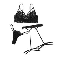 New Women&#39;s Sexy Lace Lace Set Three-point Hollow Sexy Lingerie main image 6