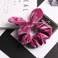 New Korean Retro Velvet Rabbit Ears Cheap Scrunchies Wholesale sku image 3