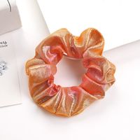 Grenz Überschreitende Versorgung Metall Helle Farbe Scrunchies Haarring Laser Heiß Prägung Zweifarbige Dickdarm Ring Blume 2021 sku image 26