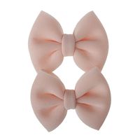 Children Hairpin Hairpin New Solid Color Bow Hair Accessories Wholesale Nihaojewelry sku image 6