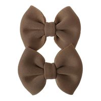 Children Hairpin Hairpin New Solid Color Bow Hair Accessories Wholesale Nihaojewelry sku image 14
