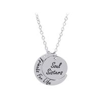 Soul Sisters Friends For Life Star Moon Necklace sku image 1