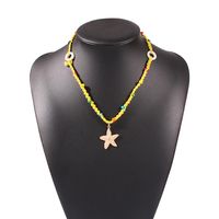 New Fashion Creative Hand-woven Bohemian Alloy Starfish Pendant Necklace Wholesale sku image 1