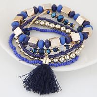 New Bohemian Metal Wild Rice Beads Tassel Multi-layer Bracelet Yiwu Nihaojewelry Wholesale main image 6