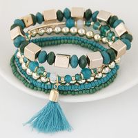 New Bohemian Metal Wild Rice Beads Tassel Multi-layer Bracelet Yiwu Nihaojewelry Wholesale main image 7