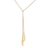 New Jewelry Simple Gold Leaves Simple Short Necklace Clavicle Chain Women sku image 1