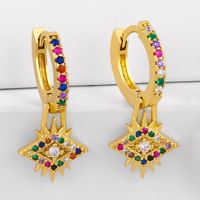 New Fashion Eye Earrings With Colored Diamond Earrings Wholesale main image 3