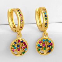 New Fashion Eye Earrings With Colored Diamond Earrings Wholesale main image 4