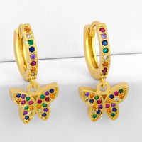 New Fashion Diamond Diamond Butterfly Earrings Bohemian Rainbow Bird Earring Wholesale main image 3