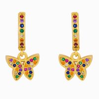 New Fashion Diamond Diamond Butterfly Earrings Bohemian Rainbow Bird Earring Wholesale main image 4