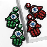 New Fashion Rice Beads Earrings Palm Rice Beads Earrings Wholesale main image 6