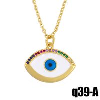 Nueva Moda Eye Geometric Colgante Hip Hop Drop Oil Demon Eye Collar Al Por Mayor main image 3