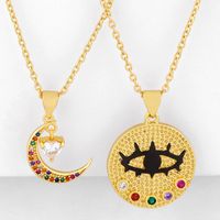 New Fashion Diamond Moon Love Pendant Necklace Simple Necklace Wholesale main image 1