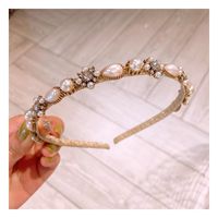 Korean New Fashion Retro Palace French Pearl Flower Cheap Headband Wholesale main image 5