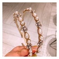 Koreanische Handgemachte Fee Mori Super Fairy Retro Palace Französische Perle Blume Dünnes Stirnband Stirnband Haarnackkarte Schmuck main image 3