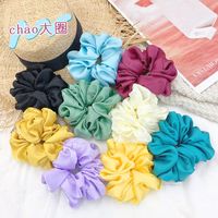 Korea New Pearly Silver Silk Cheap Scrunchies Wholesale main image 1