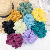 Korea New Pearly Silver Silk Cheap Scrunchies Wholesale main image 3