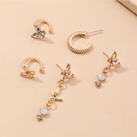New Fashion Opal Butterfly Earrings Without Pierced Ears Ear Clips Wholesale main image 3